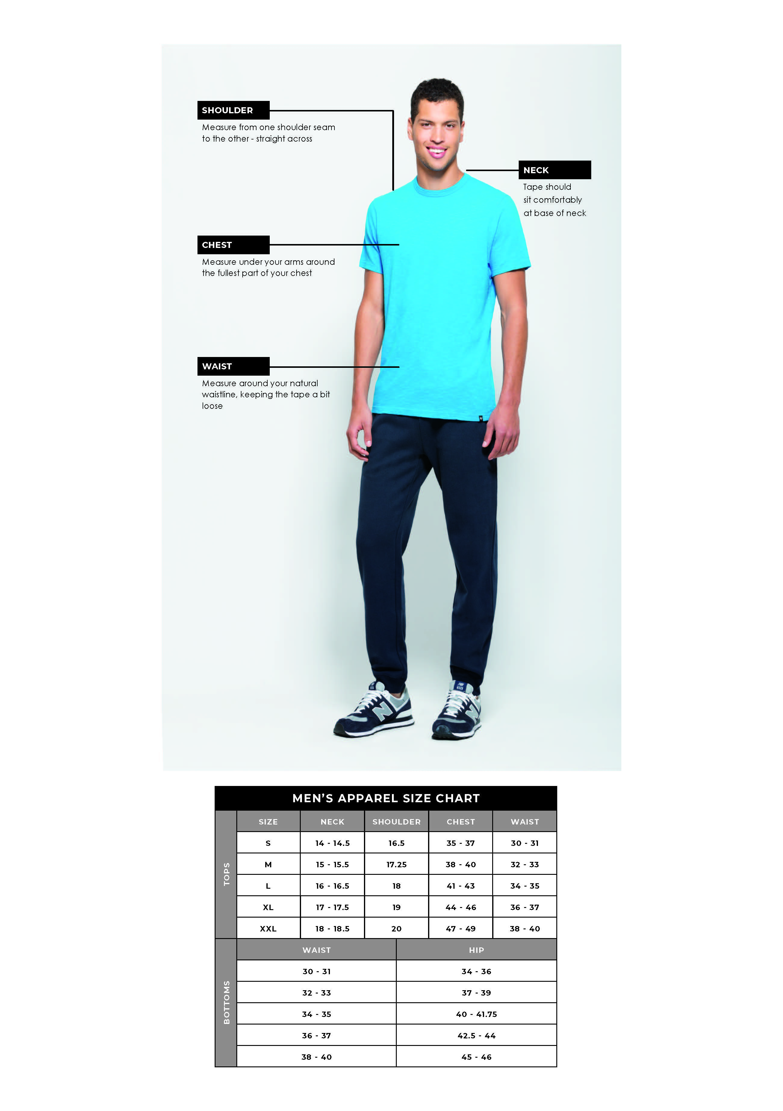 Men's Apparel Sizing – 47Brand.com